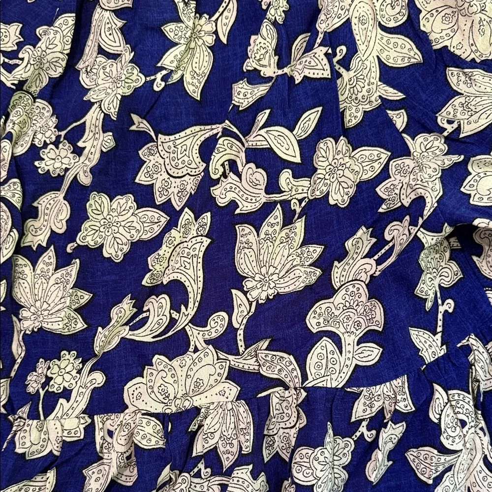 Zara Blue and White Patterned Dress - Picture 4 of 5